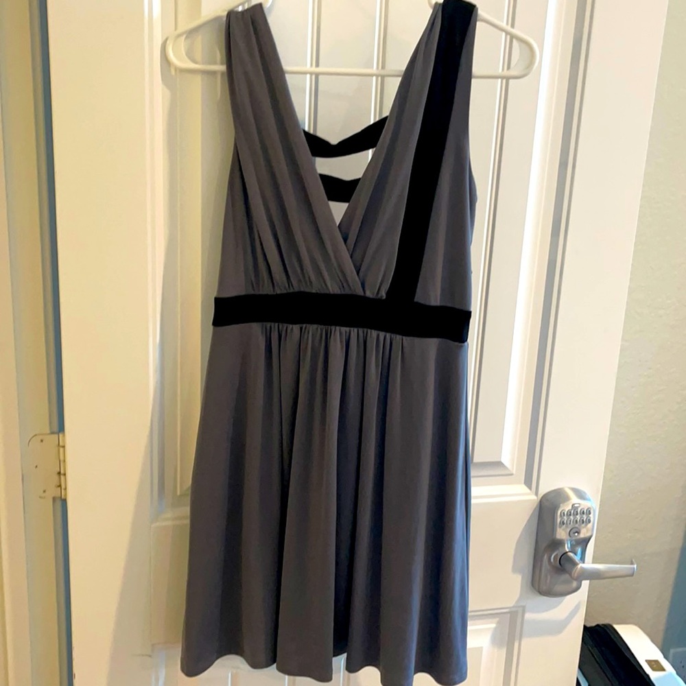 Size small Fredericks of Hollywood gray and black striped dress